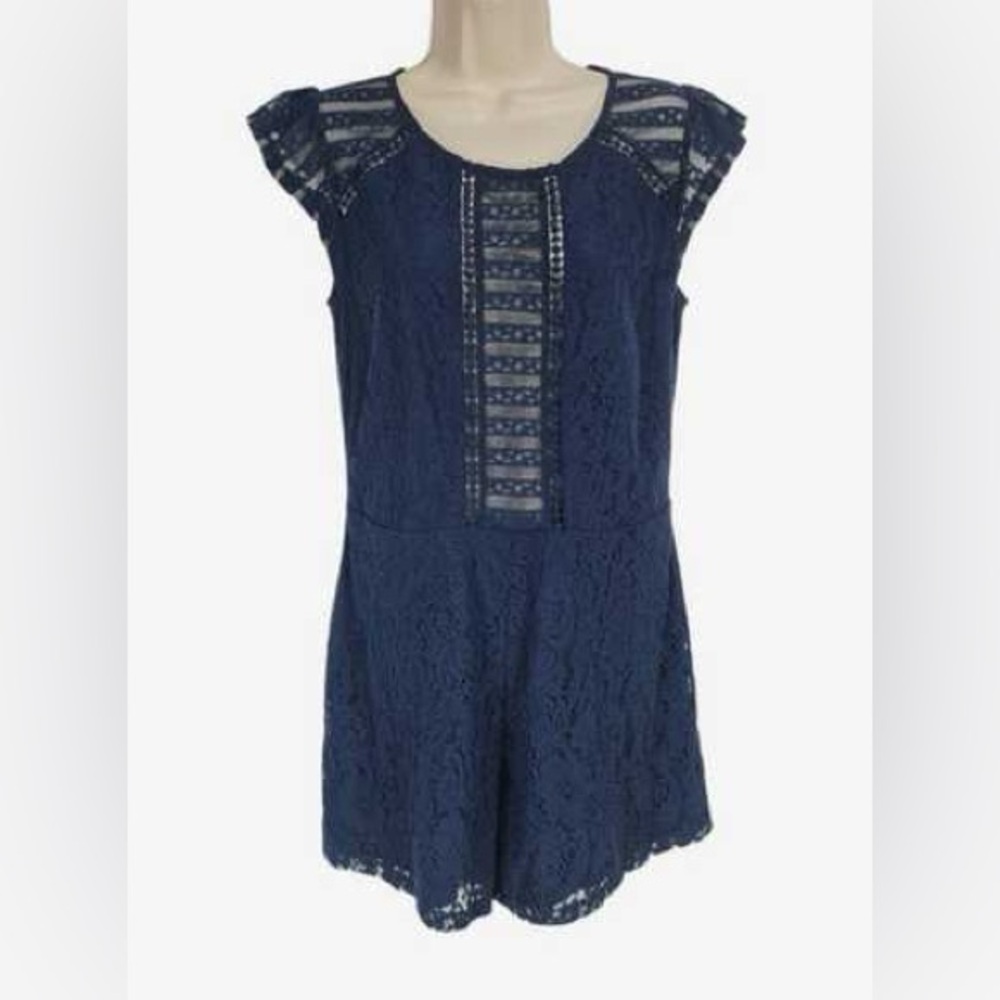 Xhilaration Navy Lace Romper NWT size XXL Jumper Jumpsuit